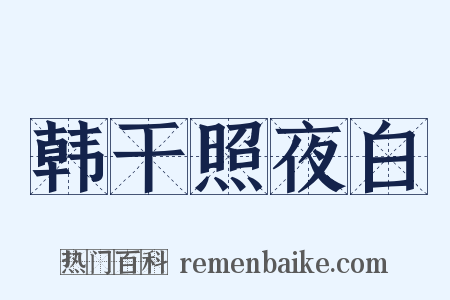 韩干照夜白是什么意思的图片